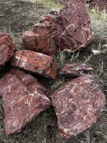 Ландшафтные глыбы красно-фиолетовые 200-1000 килограмм купить в Махачкале