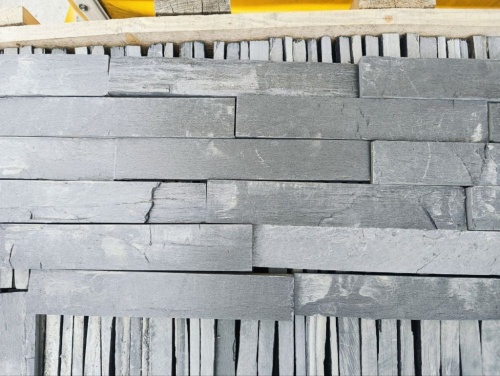 Плитка чёрная из натурального камня фасадная 30 см * 5 см, толщина 7 мм -30 мм купить в Махачкале