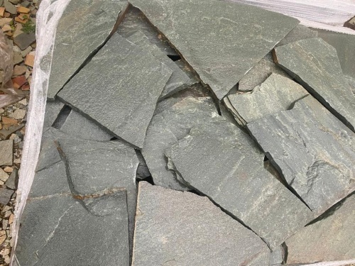 Плитняк златолит зелёный для цоколя, отмостки купить в Махачкале