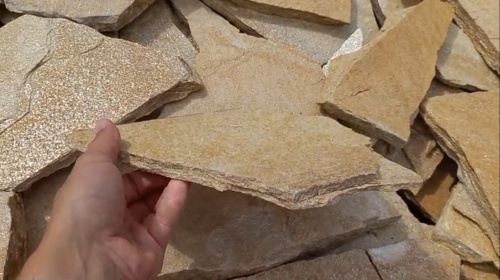 Плитняк златолит жёлтый для фасада 1,5-3 см купить в Махачкале